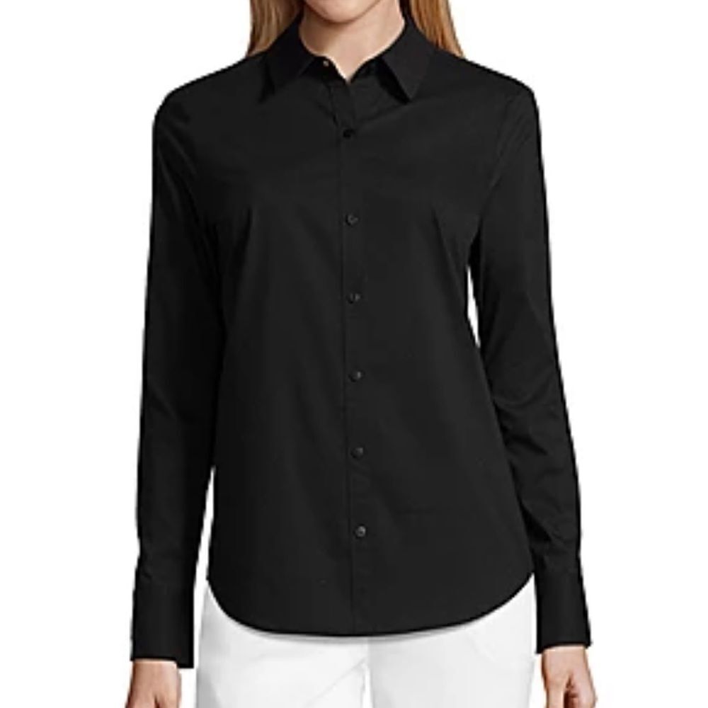 Worthington Black Button‎ Down Long Sleeve Shirt - XXL